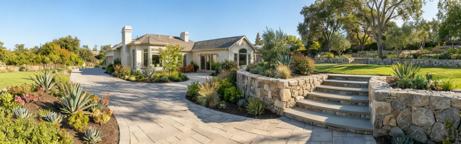 Completed Rosales Landscaping project — retaining wall and garden